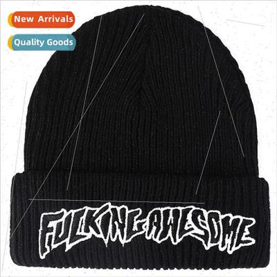 Fucking Awesome knitted wool hat men and women winter hat co