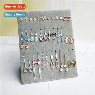 Vertical Plaque Stud Velvet Holder Rack Earring Pin Jewelry