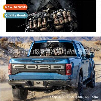 D-952 Death Skeleton Rear Window Pattern Decal Truck SUV Car