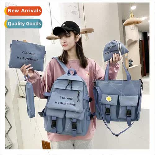 Large-capacity student campus fashion soft girl shoulder bag