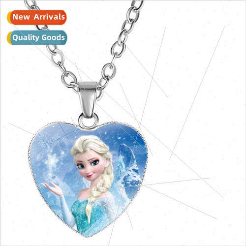 New Frozen Love Princess Pendant Cartoon Childrens Necklace