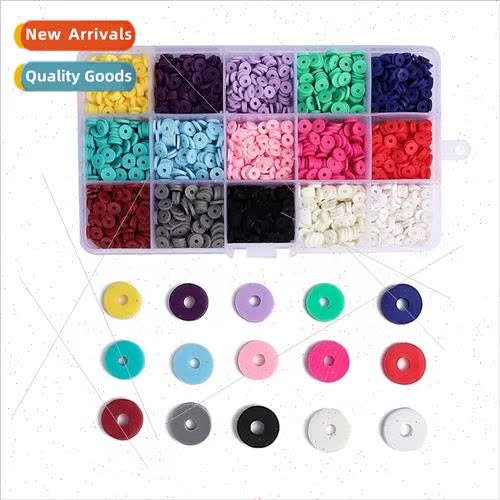 15 compartments colorful soft ceramic beads flakes boxed rou