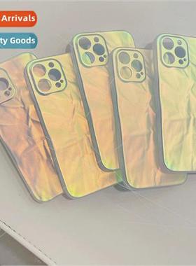 Laser ins wind tin foil 适用 iPhone 14 phone case 13 apple 1