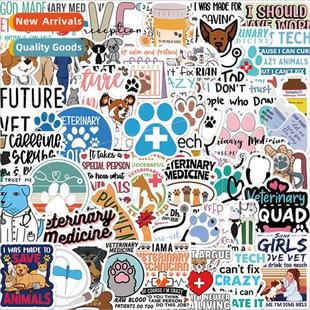 cartoon personalized veterinarian stickers decor graffiti