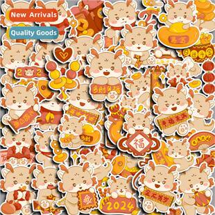2024 Chinese New Year Handbook Stickers Year of the Dragon 5