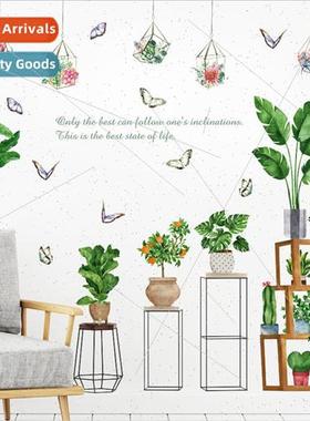 New HT Greenery Turtleback Leaf Potted Plant Pendant Bedroom