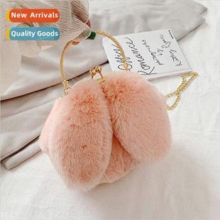 fall fashi fluffy new winter and 2020 female bag ears Rabbit