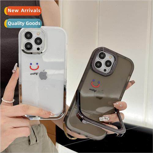 Simple transparent smiley 14ProMax stand iPhone12/11 适用 Ap