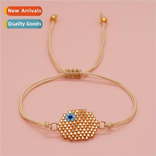 New Fashion INS Devils Eye 11 rows of oval rice beads eyes b