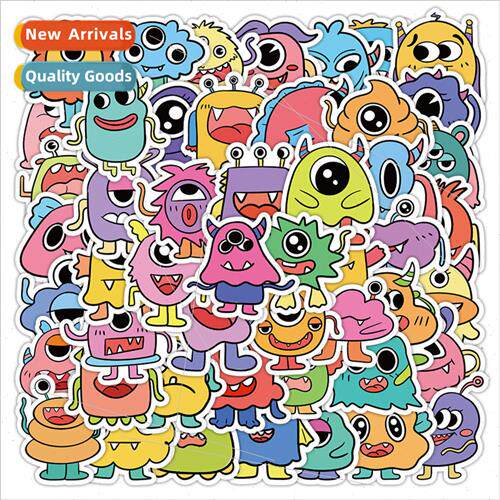 60 weird cartoon monster graffiti stickers diy luggage noteb