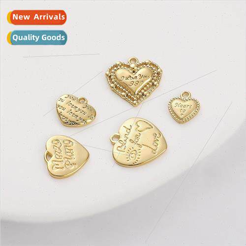 14K color preservation gold wrapped lace love letter pendant