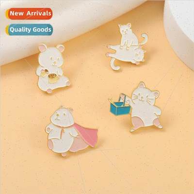 Cute cat small animal brooch sweet Japan and Korea cat badge