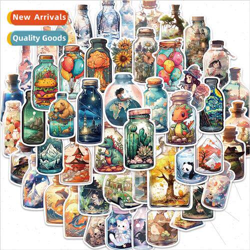 50pcs of big world in a bottle graffiti stickers decorative