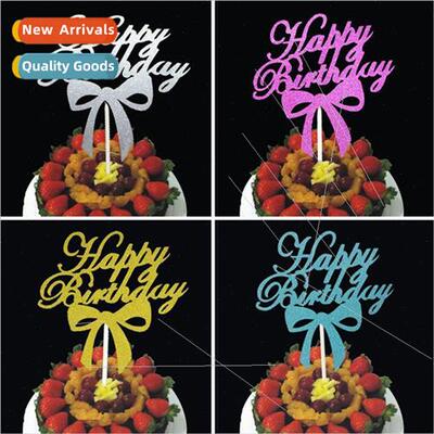 Flash engraved cake insert birthday cake party dessert decor