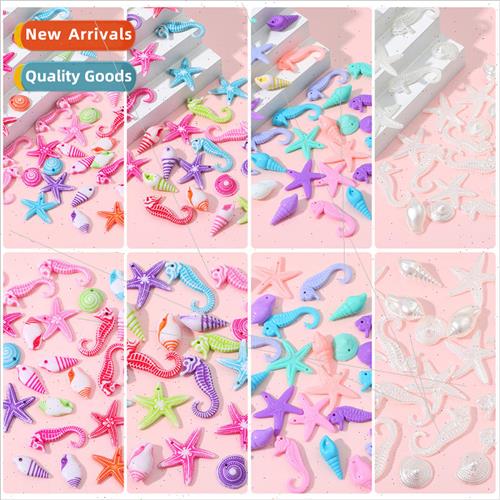 Acrylic seahorse starfish ocean beading accessories DIY hand