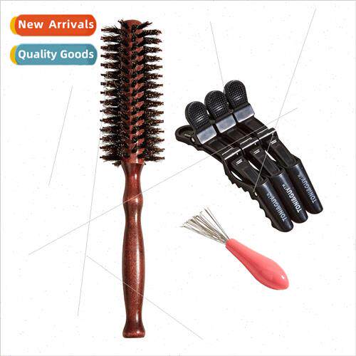 Home styling curly hair set Rolling comb pig bristle curly h