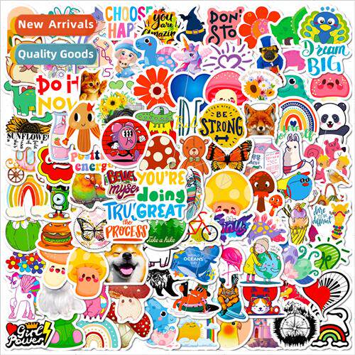 100 small size 4cm mushroom mix small fresh VSCO stickers ca