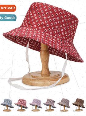 Hat womens spring and autumn plaid double-sided wearable clo