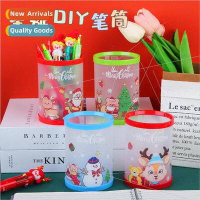 Christmas DIY pen holder Cute student prizes folding assembl