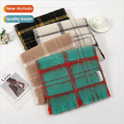 The new fashion Korean  of the circle yarn plaid scarf femal