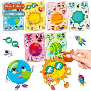 planet DIY planets pack plan cartoon space stickers puzzle