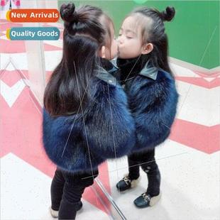 coat jacket faux girls winter fur and 2023 fall