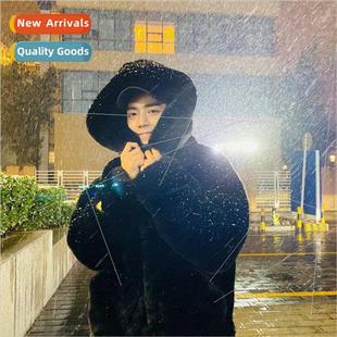 warm fema sweet coat fur faux thickened hoodie snowman war