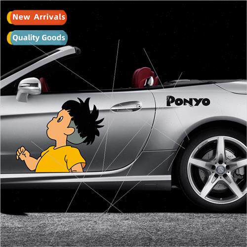 Ponyo and Sousuke car stickers car anime cute body creative