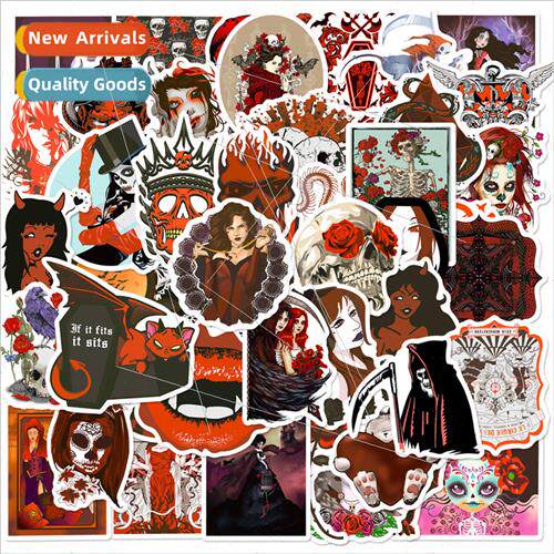50 dark red gothic series wind Halloween stickers computer g