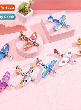 Mini foam small aircraft DIY bag colorful childrens toys avi