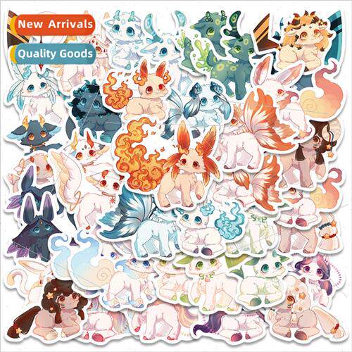 40 cartoon fantasy little monster graffiti stickers luggage