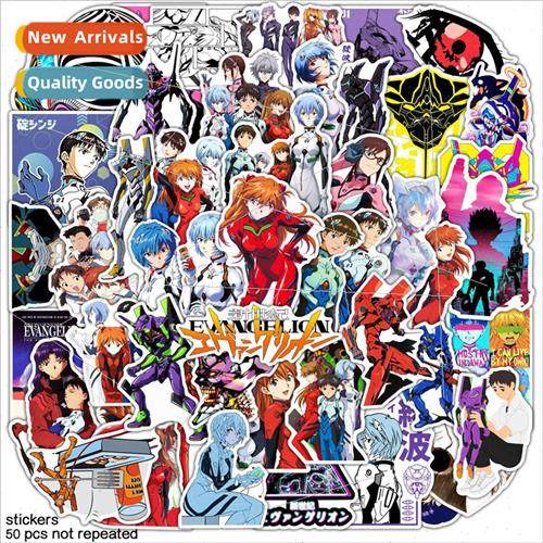 New 50 EVA Evangelion anime stickers water cups cell phone c