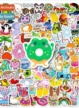 100 small size 4cm cyan dinosaur mix stickers cartoon ins ou