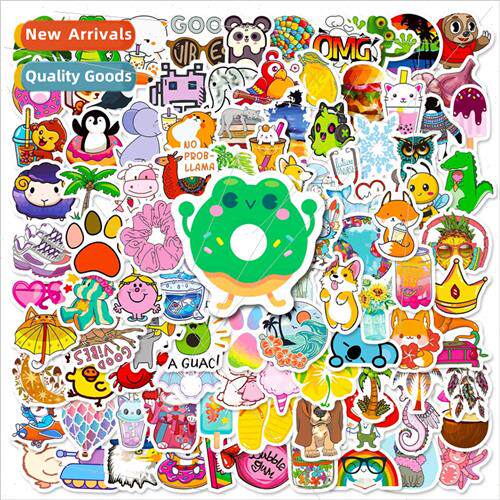 100 small size 4cm cyan dinosaur mix stickers cartoon ins ou
