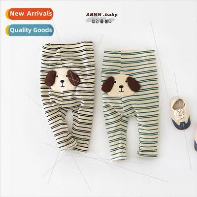 Childrens spring bottoms men and women baby knitted striped