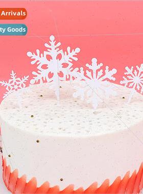 Christmas white silver snowflake ice cake acrylic insert par