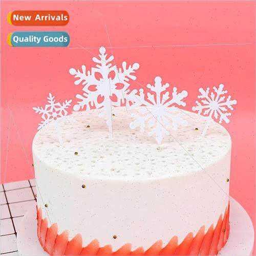 Christmas white silver snowflake ice cake acrylic insert par