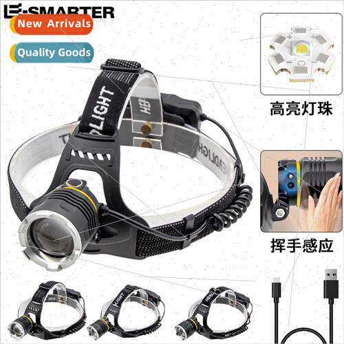 New P50 rechargeable strong light headlamp rechargeable wavi