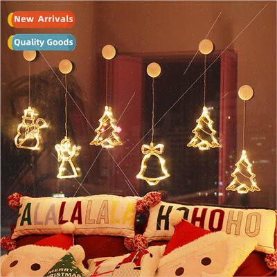 LED Christmas Holiday Decoration ghts Bells Elk Window Hangi