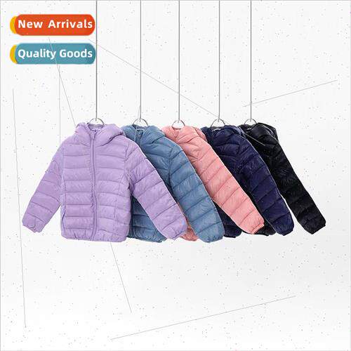 2023 new childrens down cotton jacket light section of middl