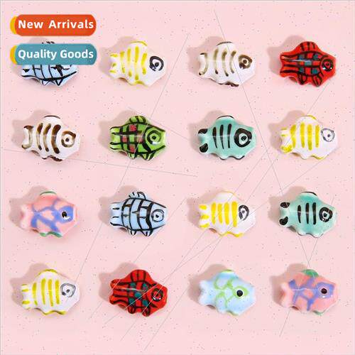 Cute and versatile ceramic double-sided painted printed fish
