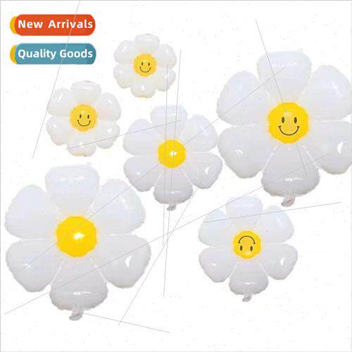 Ins wind daisy shape aluminum film balloon photo props baby
