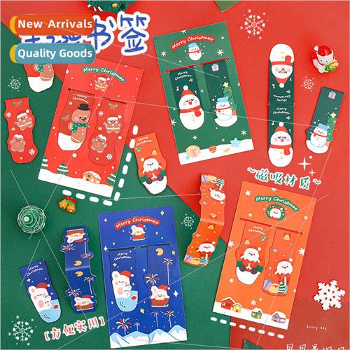 Christmas magnetic bookmarks students Christmas exquisite st