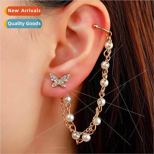 Geun- Korea Fashion Ribbon Womens Chain Earrings ngle French