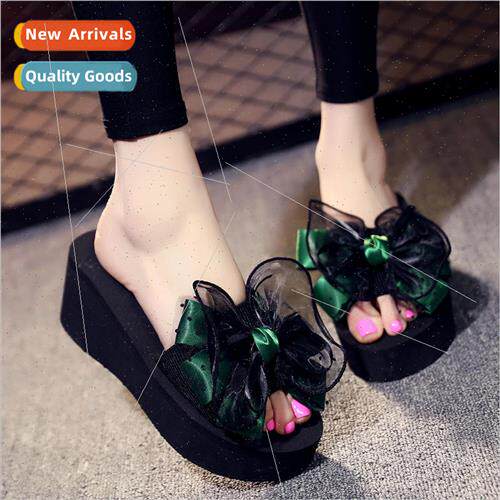 Thick bottom -slip slippers female summer fashion outside we