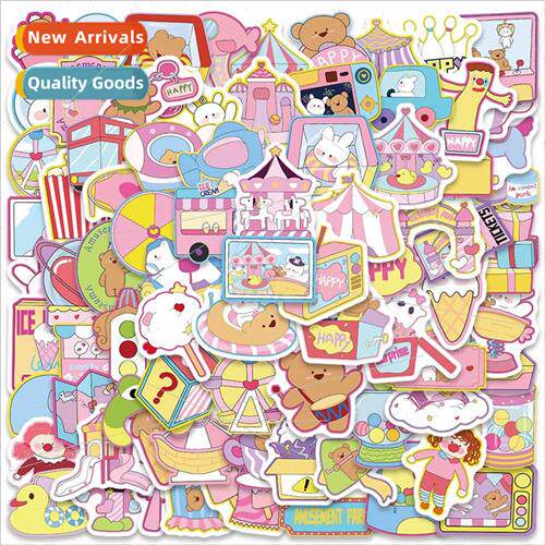 80 small size dream amusement park cute cartoon stickers sui
