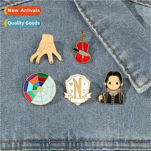 Movie & TV Wednesday Character Peripheral Violin Metal Badge