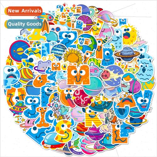 100 small size 4cm planet astronaut stickers space astronaut