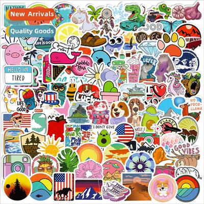 100 small size 4cm small fresh ins stickers water cup luggag