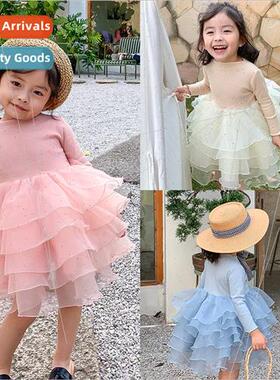 childrens dress 23 spring new splicing princess dress girls